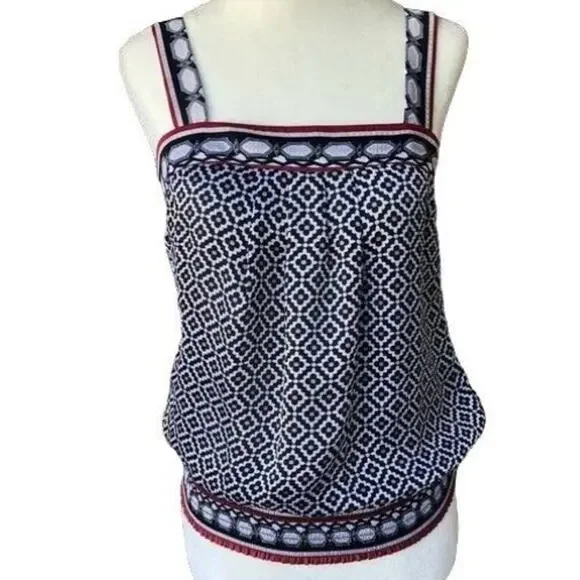 WHBM Cami Sleeveless Top – Floral Blouson Elastic Waist – Size Small - Picture 2 of 3